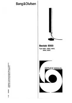 Bang and Olufsen Beolab 8000 service manual PDF
